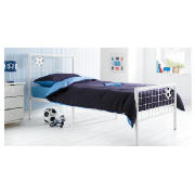Unbranded Goal Single Bed, White And Standard Mattress