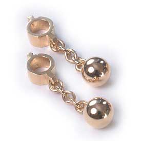 Gold Ball and Chain Cufflins