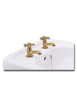 Traditional Gold Basin Taps.