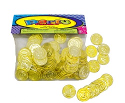 Gold Coin Pirate Treasure - plastic