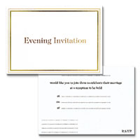 gold evening invitations