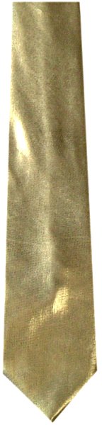 A smooth gold glittery tie with a shiny finish