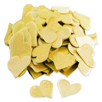 gold heart paper confetti