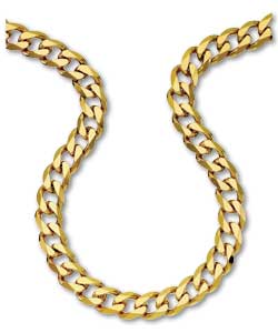 Gold Plated 20in Silver Curb Chain
