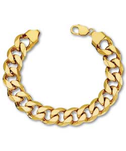 Gold Plated Silver Curb Bracelet