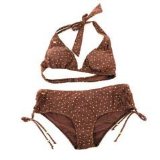 Golddigga Halter and Short Set Brown Gold Heart 8