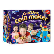 A mini factory to melt, wrap and stamp your own chocolate coins and medals. Use the 20 funky
