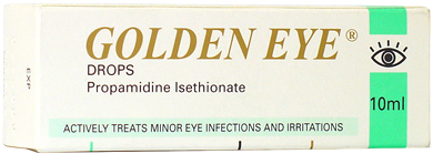 Actively treats minor eye infections and irritations Propamidine Isethionate, the active