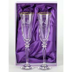 Golden Wedding Wine Glasses