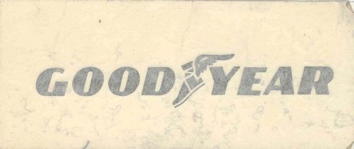 Goodyear Logo Car Sponsor Sticker Large (19cm x 8cm)