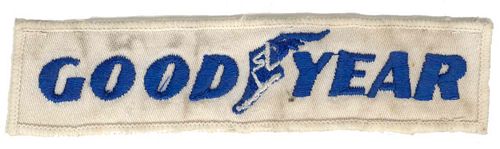 Goodyear White Logo Patch (15cm x 3cm)