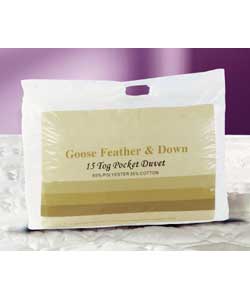 Goose Feather and Down 15 Tog Duvet - Single