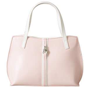 Grab Panel Handbag- Pink/White