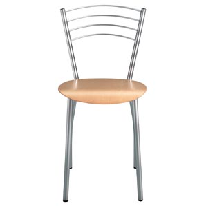 Grace Chair- Satin Chrome/Beech