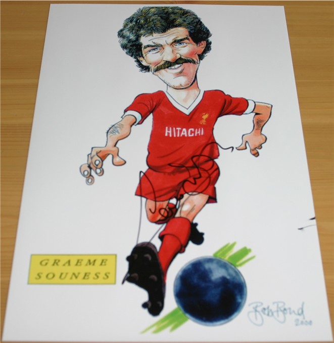 GRAEME SOUNESS SIGNED 12 x 8 INCH CARICATURE