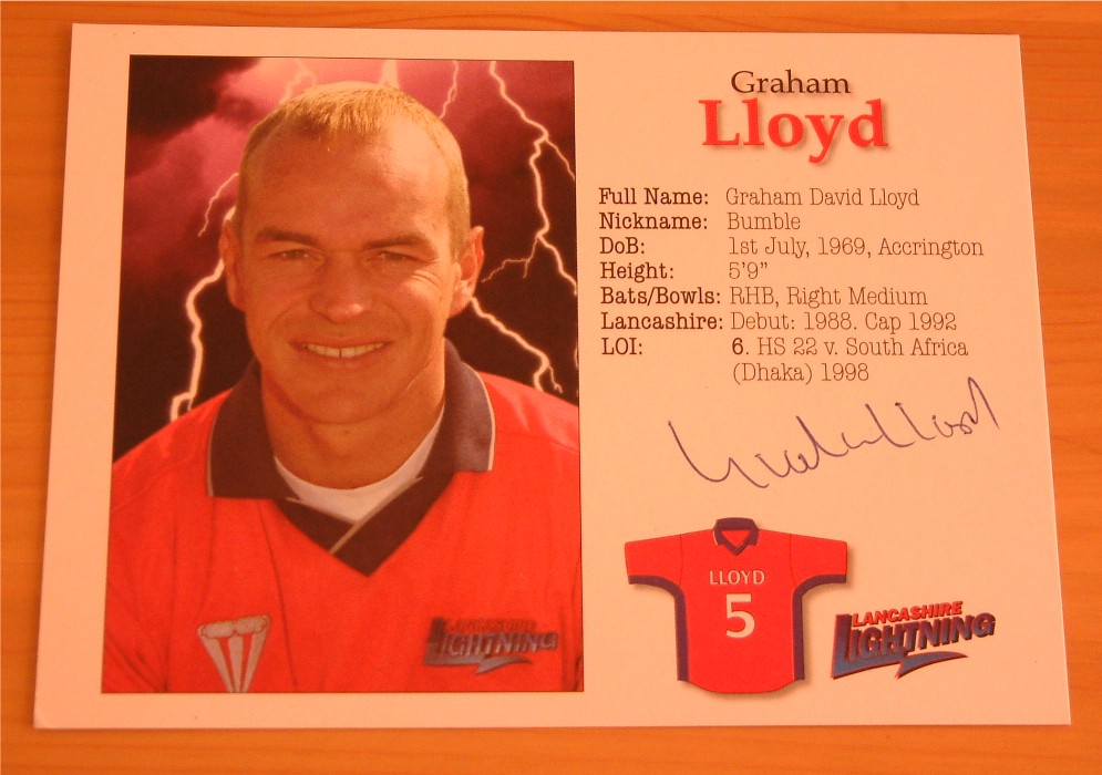 GRAHAM LLOYD SIGNED 6 x 4 INCH PROMO CARD