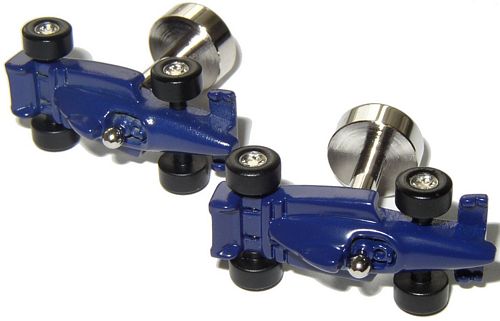 Grand Prix Car Cufflinks - Blue