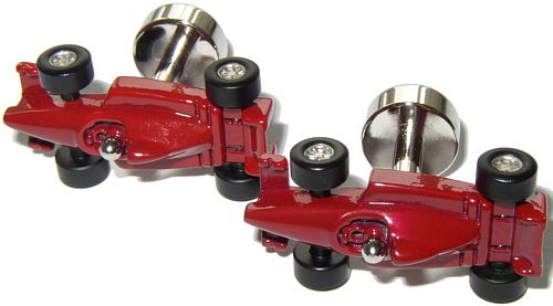 Grand Prix Car Cufflinks - Red