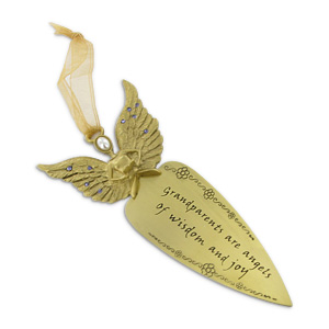Unbranded Grandparents Crystal and Brass Bookmark