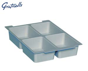 Unbranded Gratnell shallow tray divider 4 compartment