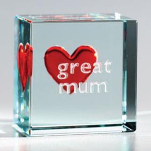 Unbranded Great Mum Glass Love Token