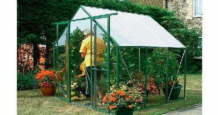 Unbranded Green Steel Greenhouse - 6 x 6ft