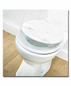 Grey Marble Effect 2 Piece Toilet Seat
