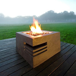Grill Tech Squarestar Gas Firepit has an adjustable gas flame and is constructed from a high quality