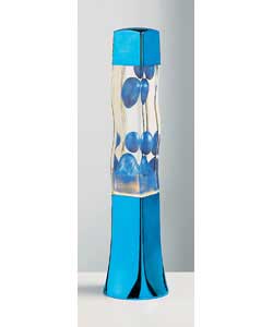 Groovy Metallic Blue Wax Motion Lamp