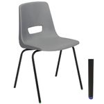Group D (9-13 Year Old) Classroom Chair - Grey (8/pk)