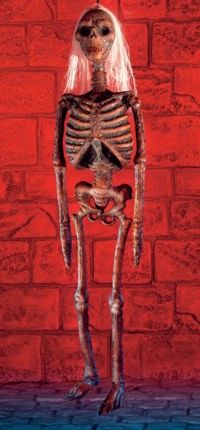 Unbranded Gruesome Horror - Large Skeleton with Hair (132cm)
