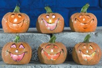 Unbranded Gruesome Horror - LED Lit Ceramic Pumpkin - Single