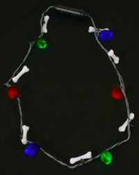 Unbranded Gruesome Horror - Light Up Skull Necklace