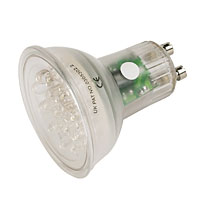 240V 1.5W. Lasts up to 30,000 hours so suited to inaccessible locations and accent lighting. The