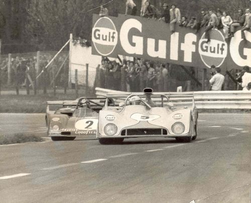 Gulf #5 followed by Car #2 Black and White Photo (25cm x 20cm)