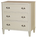Gustavian cream painted 3 drawer chest furniture