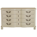 Gustavian cream painted 4 drawer chest furniture