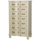 Gustavian cream painted 7 drawer chest furniture