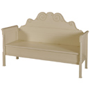 Gustavian cream painted bench furniture