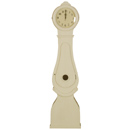 Gustavian cream painted grandfather clock