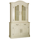 Gustavian cream painted wire door display