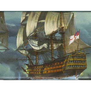 H.M.S. Victory plastic kit from German specialists Revell. The Victory was the flagship of admiral L