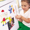 Haba Fantasia is a magnetic arranging game with 95 wooden shapes and a playboard ( 25 x 25 cm). The 