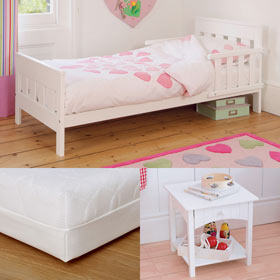 Unbranded Hadleigh Toddler Bed and Bedside Table, with