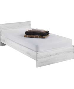 Unbranded Hadyn White Single Bed with Pillowtop Mattress