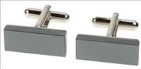 Unbranded Haematite Bar Cufflinks by Simon Carter