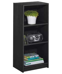 Unbranded Half Width Small Extra Deep Black Bookcase