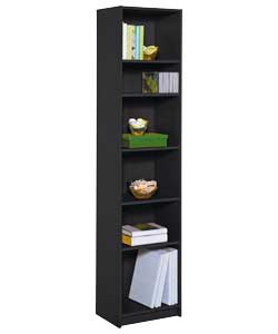 Unbranded Half Width Tall Extra Deep Black Bookcase