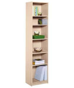 Unbranded Half Width Tall Extra Deep Maple Finish Bookcase