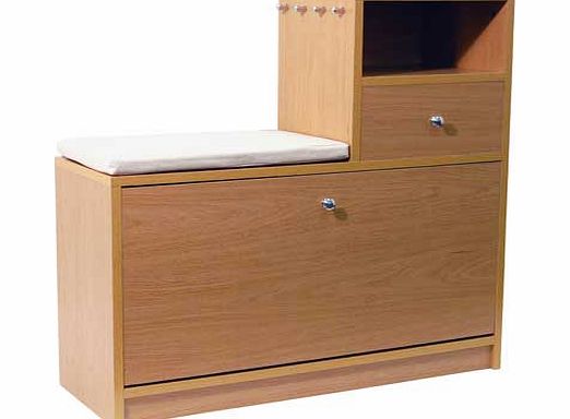 Unbranded Hall Table with Shoe Storage - Oak